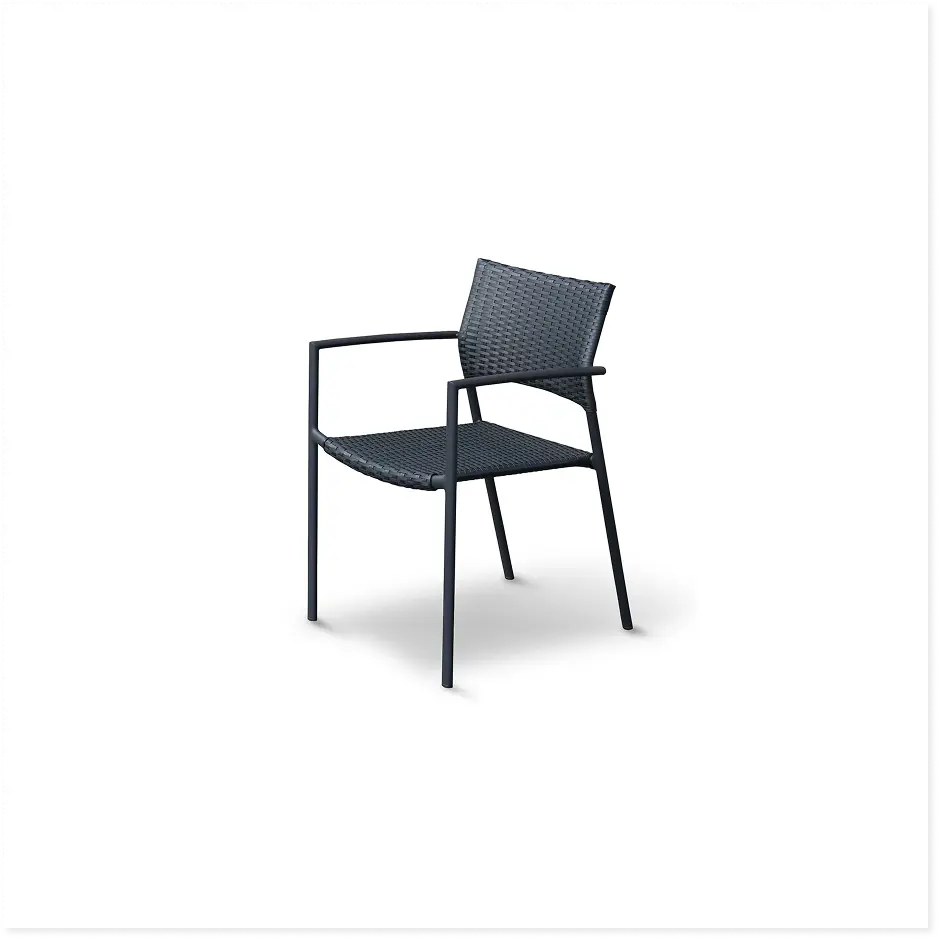 ORIO STACKING ARM CHAIR gray black